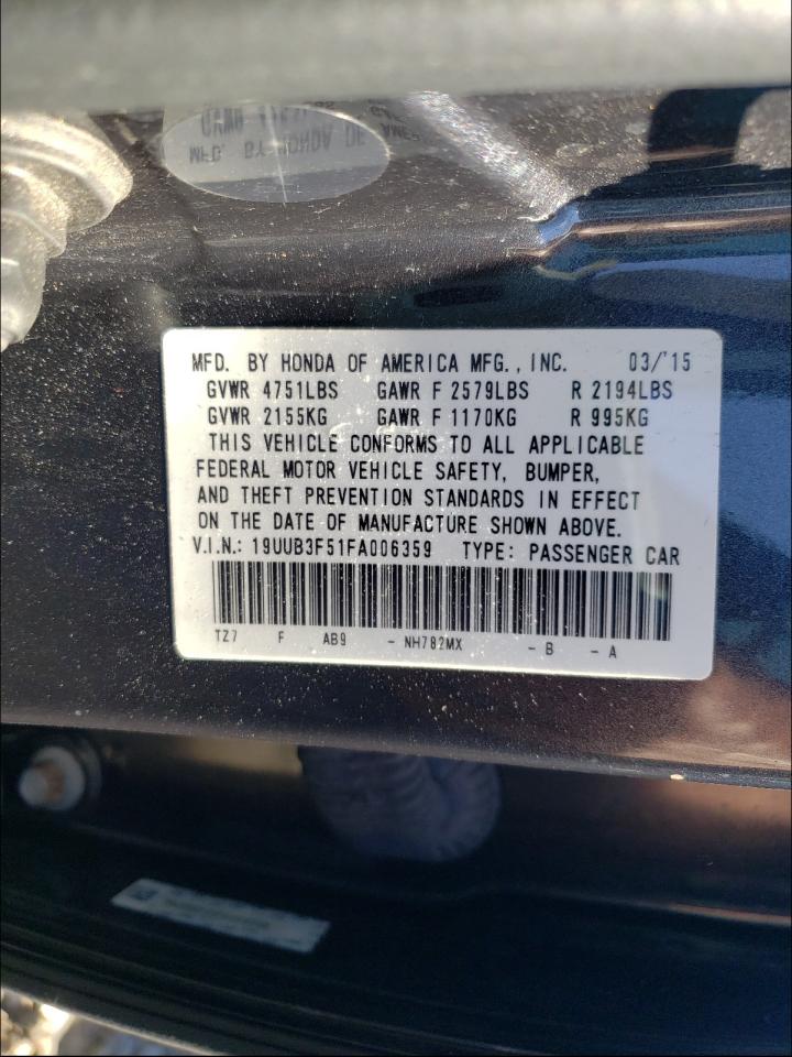 Photo 10 from auction – 2015 ACURA TLX TECH with VIN 19UUB3F51FA006359
