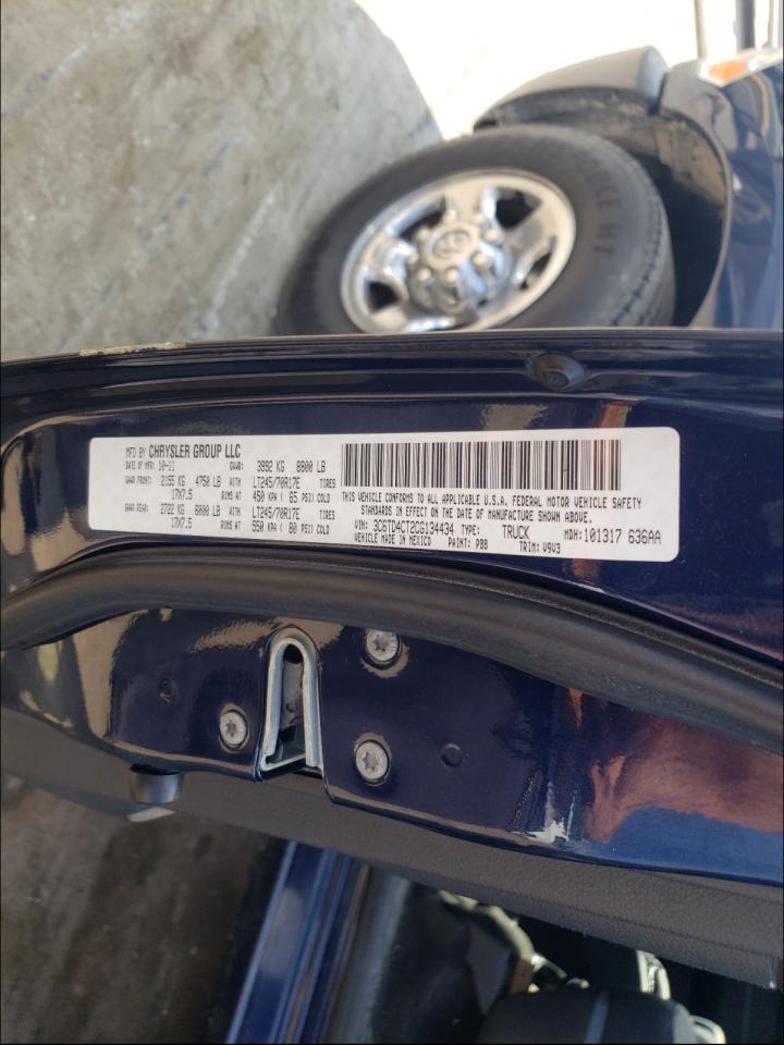 Photo 10 from auction – 2012 DODGE RAM 2500 S with VIN 3C6TD4CT2CG134434