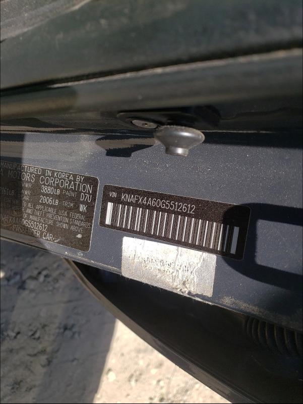 Photo 10 from auction – 2016 KIA FORTE LX with VIN KNAFX4A60G5512612