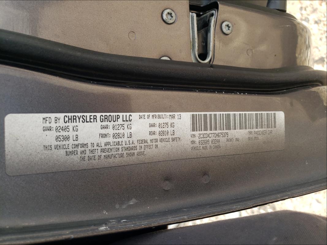 Photo 10 from auction – 2013 DODGE CHARGER R/ with VIN 2C3CDXCT7DH675379