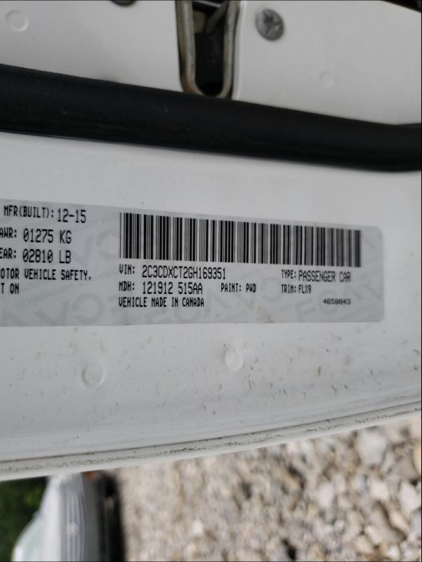 Photo 10 from auction – 2016 DODGE CHARGER R/ with VIN 2C3CDXCT2GH169351