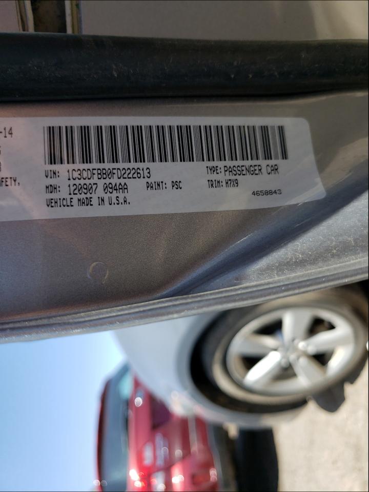 Photo 10 from auction – 2015 DODGE DART SXT with VIN 1C3CDFBB0FD222613