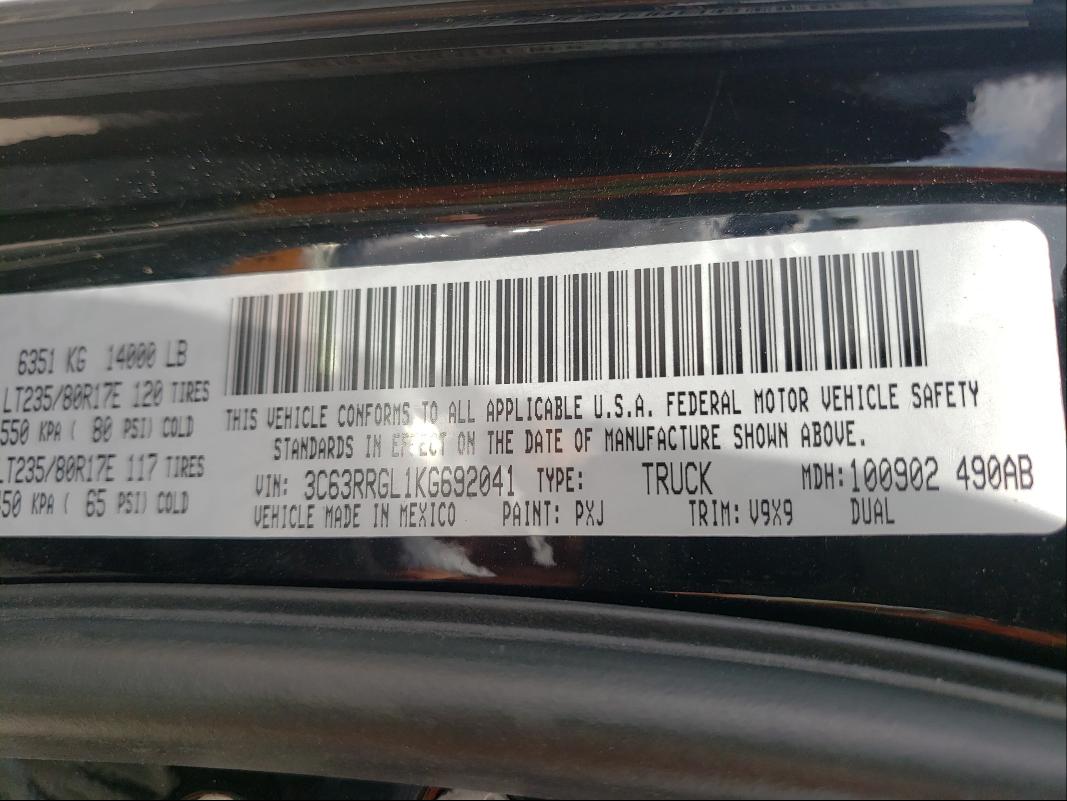 Photo 10 from auction – 2019 RAM 3500 TRADE with VIN 3C63RRGL1KG692041