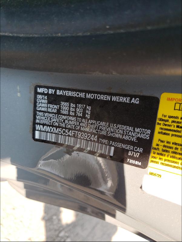 Photo 10 from auction – 2015 MINI COOPER with VIN WMWXM5C54FT939244