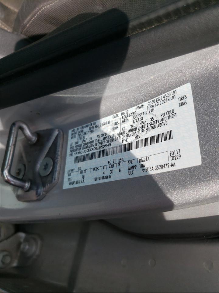 Photo 10 from auction – 2013 FORD ESCAPE SE with VIN 1FMCU0GXXDUB50549
