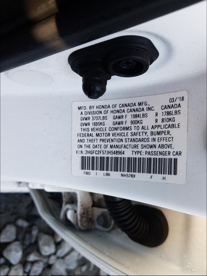 Photo 10 from auction – 2018 HONDA CIVIC LX with VIN 2HGFC2F57JH548964
