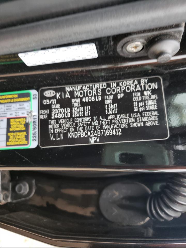Photo 10 from auction – 2011 KIA SPORTAGE L with VIN KNDPBCA24B7169412