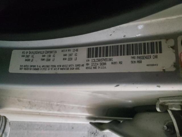 Photo 10 from auction – 2007 CHRYSLER SEBRING TO with VIN 1C3LC56K97N551801
