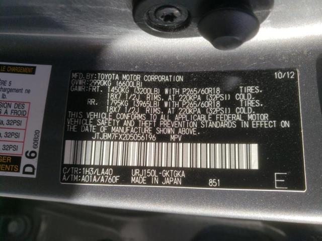 Zdjęcie 10 z aukcji – 2013 LEXUS GX 460 z VIN JTJBM7FX2D5056196
