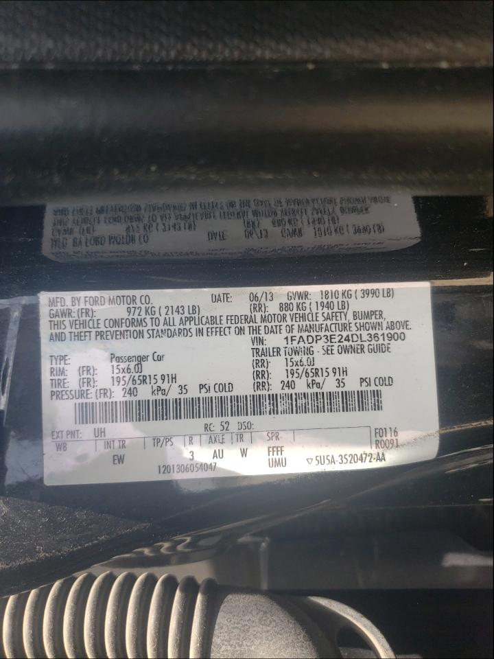 Photo 10 from auction – 2013 FORD FOCUS S with VIN 1FADP3E24DL361900