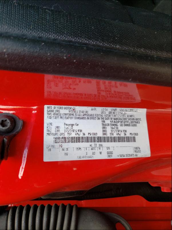 Photo 10 from auction – 2015 FORD FOCUS SE with VIN 1FADP3F27FL207683