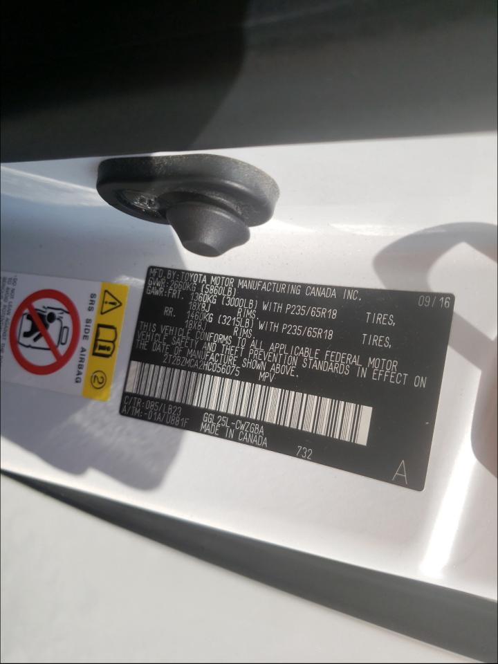 Photo 10 from auction – 2017 LEXUS RX 350 BAS with VIN 2T2BZMCA2HC056075