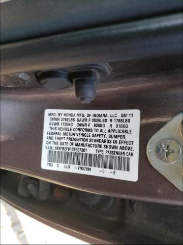 Photo 10 from auction – 2012 HONDA CIVIC EX with VIN 19XFB2F81CE307301