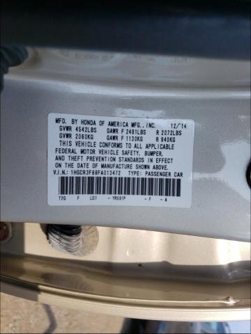 Photo 10 from auction – 2015 HONDA ACCORD EXL with VIN 1HGCR3F88FA013472
