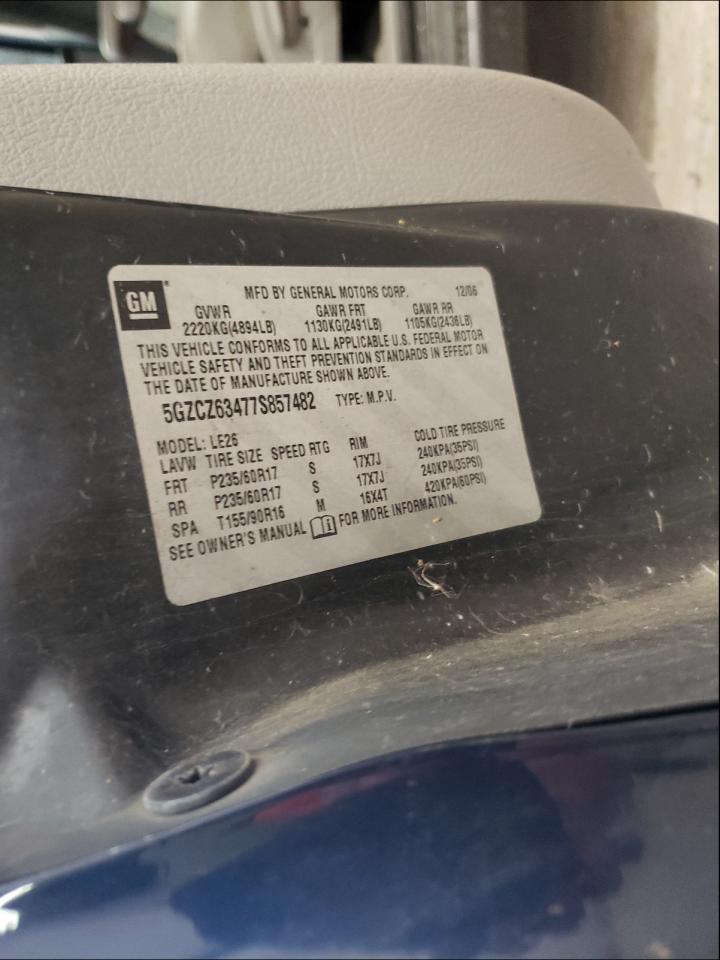 Photo 10 from auction – 2007 SATURN VUE with VIN 5GZCZ63477S857482