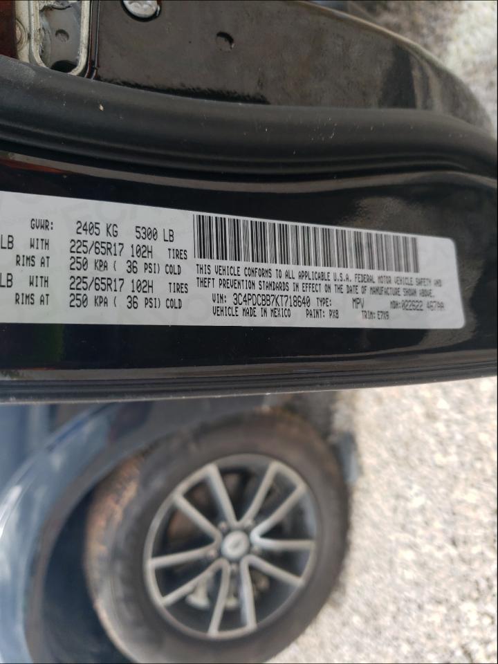 Photo 10 from auction – 2019 DODGE JOURNEY SE with VIN 3C4PDCBB7KT718640
