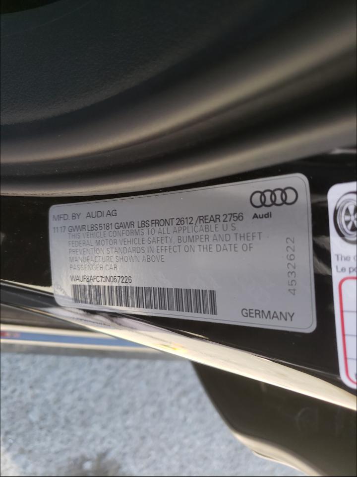 Photo 10 from auction – 2018 AUDI A6 PREMIUM with VIN WAUF8AFC7JN057226