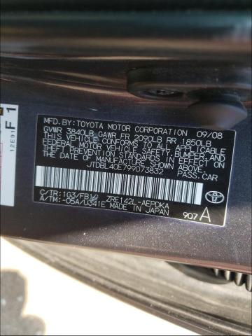 Photo 10 from auction – 2009 TOYOTA COROLLA BA with VIN JTDBL40E799073832