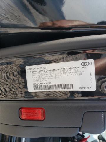 Photo 10 from auction – 2018 AUDI S5 PRESTIG with VIN WAUC4CF59JA046943