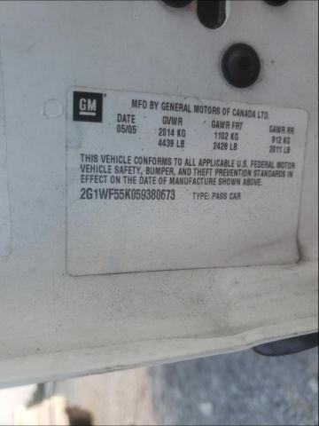 Photo 10 from auction – 2005 CHEVROLET IMPALA with VIN 2G1WF55K059380673