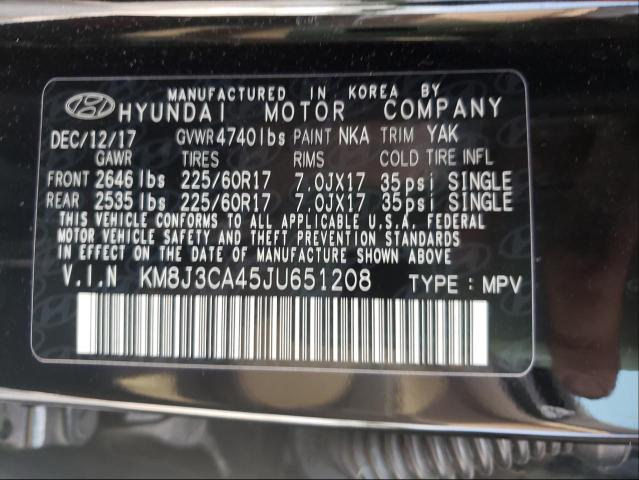 Photo 10 from auction – 2018 HYUNDAI TUCSON SEL with VIN KM8J3CA45JU651208