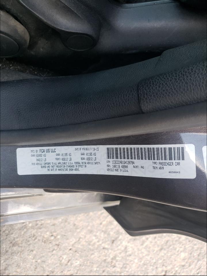 Photo 10 from auction – 2016 CHRYSLER 200 LIMITE with VIN 1C3CCCAB1GN120784