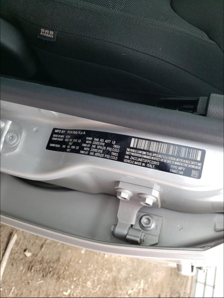 Photo 10 from auction – 2015 JEEP RENEGADE L with VIN ZACCJABTXFPC22913