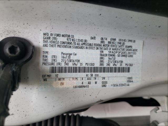 صورة رقم 10 من المزاد - 2014 FORD FOCUS SE مع VIN 1FADP3F20EL391153