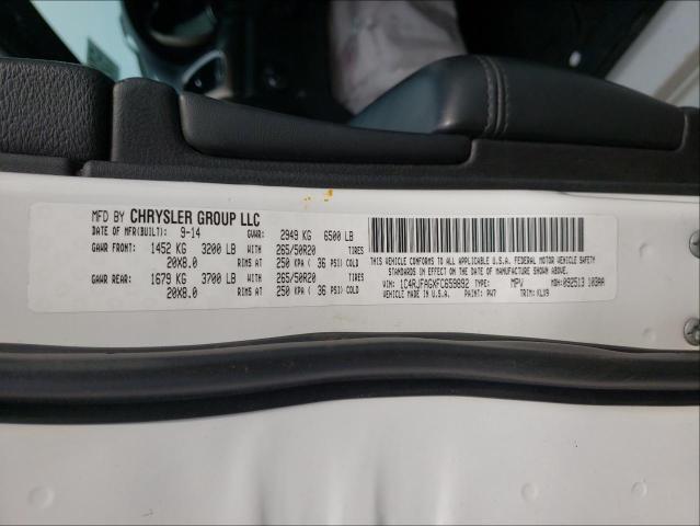 Photo 10 from auction – 2015 JEEP GRAND CHER with VIN 1C4RJFAGXFC659892
