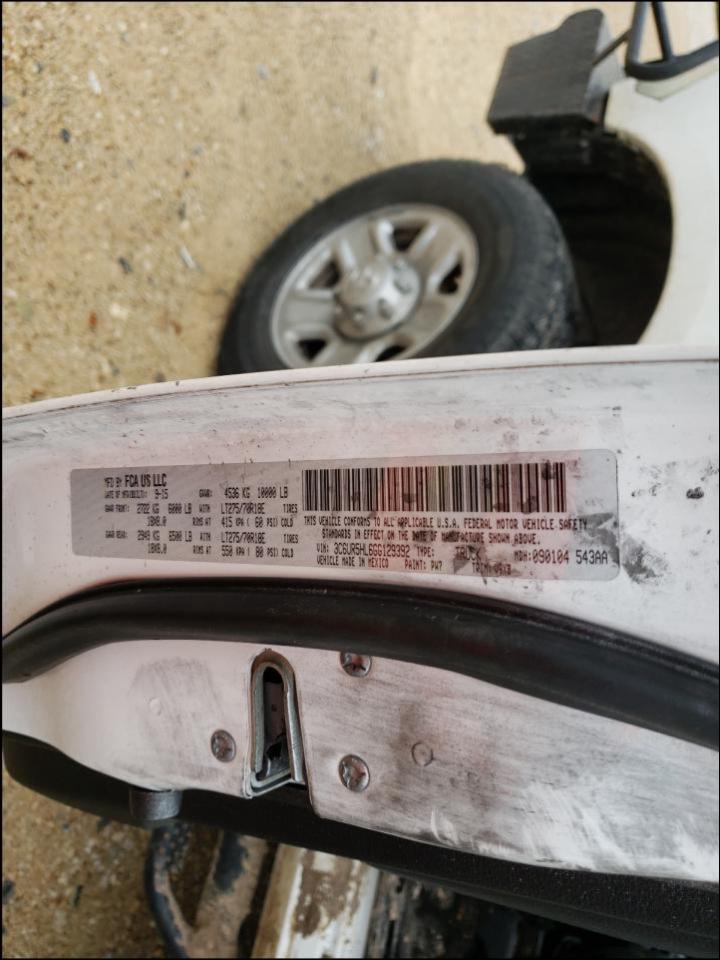 Photo 10 from auction – 2016 RAM 2500 ST with VIN 3C6UR5HL6GG129392