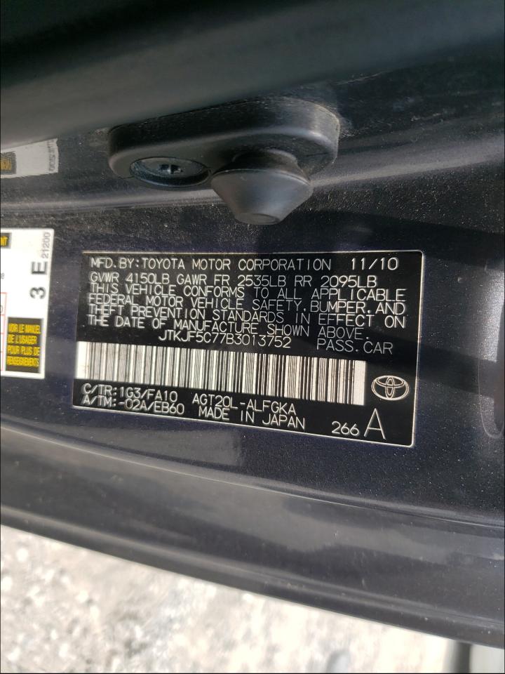 Foto 10 de la subasta – 2011 TOYOTA SCION TC con VIN JTKJF5C77B3013752