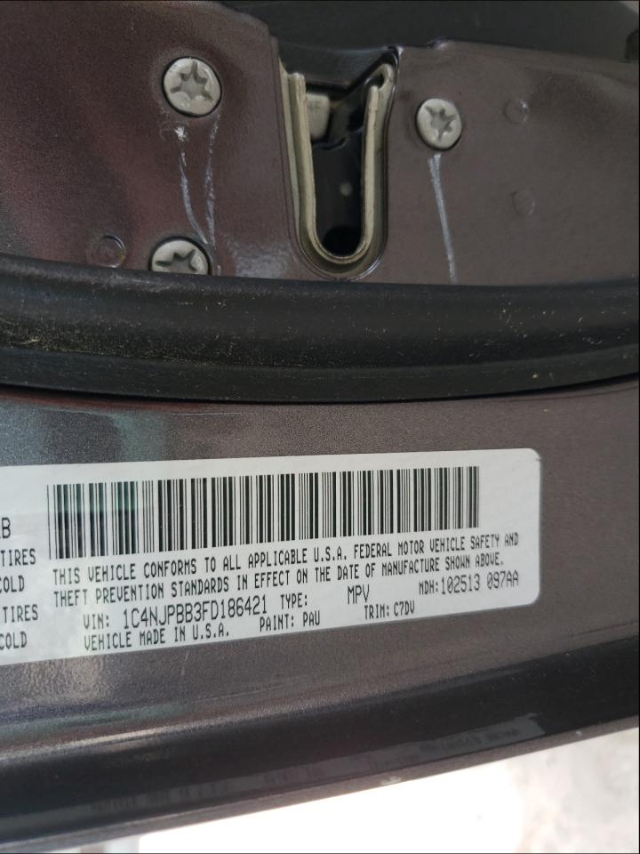 Photo 10 from auction – 2015 JEEP PATRIOT SP with VIN 1C4NJPBB3FD186421