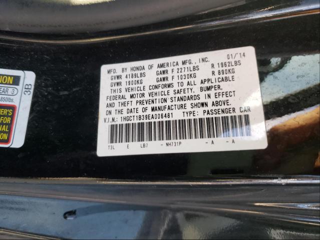 Photo 10 from auction – 2014 HONDA ACCORD LX- with VIN 1HGCT1B39EA006481