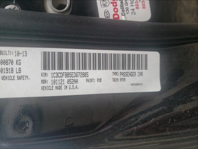 Photo 10 from auction – 2014 DODGE DART SXT with VIN 1C3CDFBB5ED672885