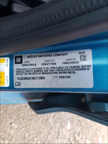 Zdjęcie 10 z aukcji – 2021 CHEVROLET SPARK LS z VIN KL8CB6SA7MC712695