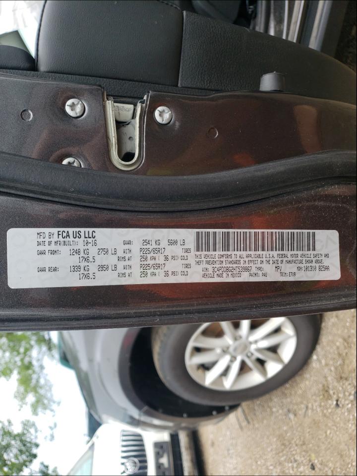 Photo 10 from auction – 2017 DODGE JOURNEY SX with VIN 3C4PDDBG2HT539867