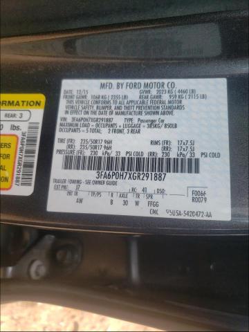 Photo 10 from auction – 2016 FORD FUSION SE with VIN 3FA6P0H7XGR291887