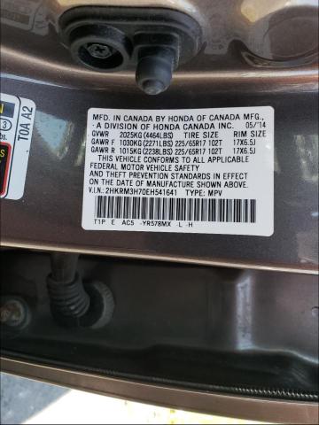 Photo 10 from auction – 2014 HONDA CR-V EXL with VIN 2HKRM3H70EH541641