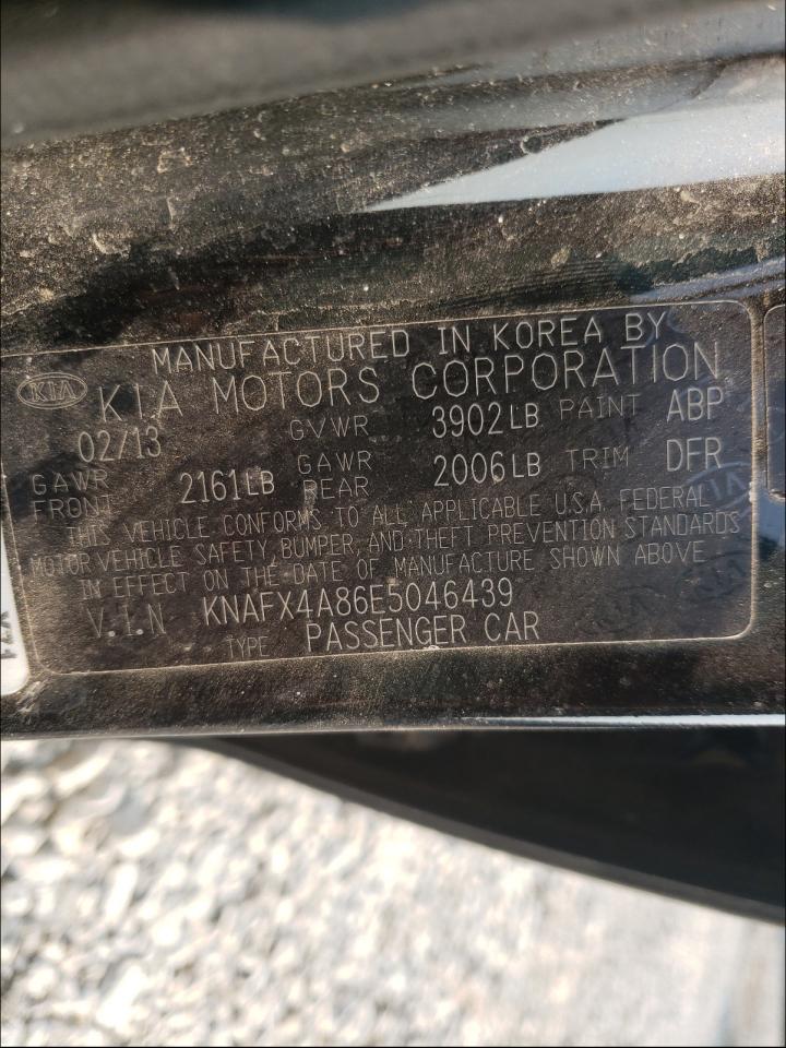 Photo 10 from auction – 2014 KIA FORTE EX with VIN KNAFX4A86E5046439