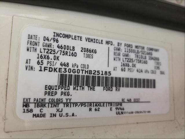 Photo 10 from auction – 1997 FORD E350 RV with VIN 1FDKE30G0THB25185