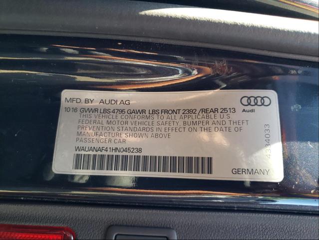 Photo 10 from auction – 2017 AUDI A4 PREMIUM with VIN WAUANAF41HN045238