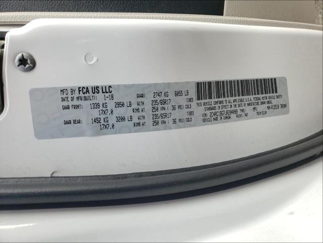 Photo 10 from auction – 2018 CHRYSLER PACIFICA T with VIN 2C4RC1BG7JR204090