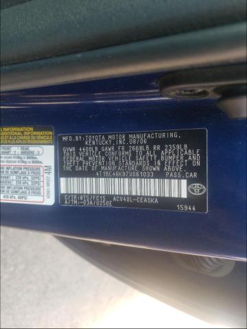 Photo 10 from auction – 2007 TOYOTA CAMRY CE with VIN 4T1BE46K97U061033