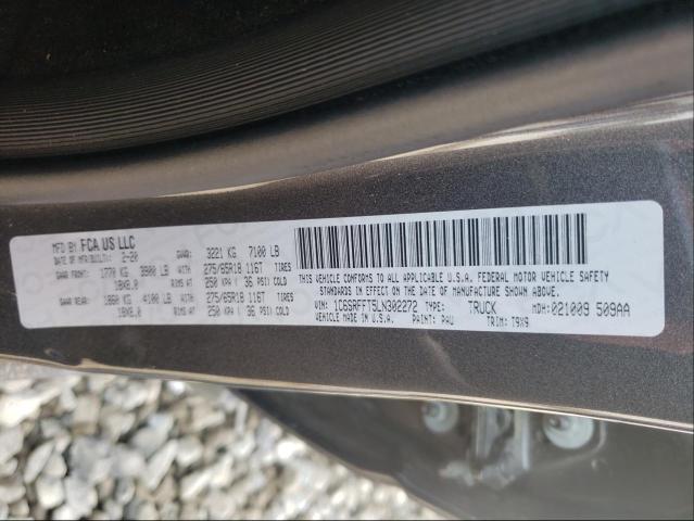 Photo 10 from auction – 2020 RAM 1500 BIG H with VIN 1C6SRFFT5LN302272