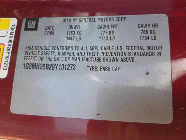 Photo 10 from auction – 2009 SATURN SKY with VIN 1G8MN35B29Y101273