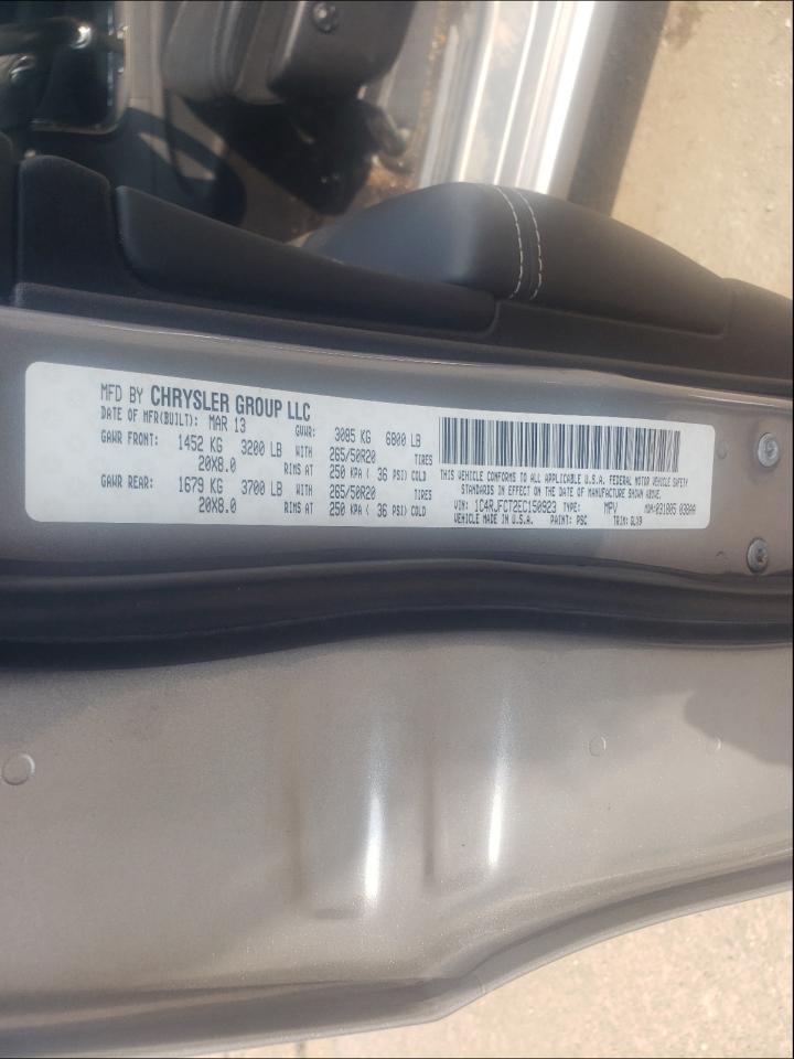 Photo 10 from auction – 2014 JEEP GRAND CHER with VIN 1C4RJFCT2EC150923