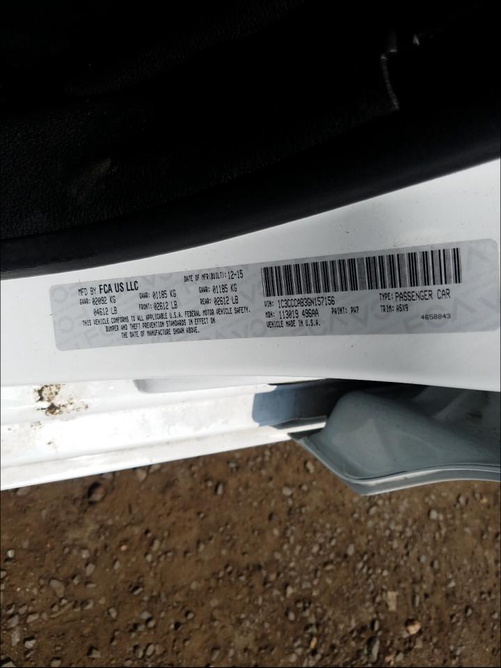 Photo 10 from auction – 2016 CHRYSLER 200 LIMITE with VIN 1C3CCCAB3GN157156