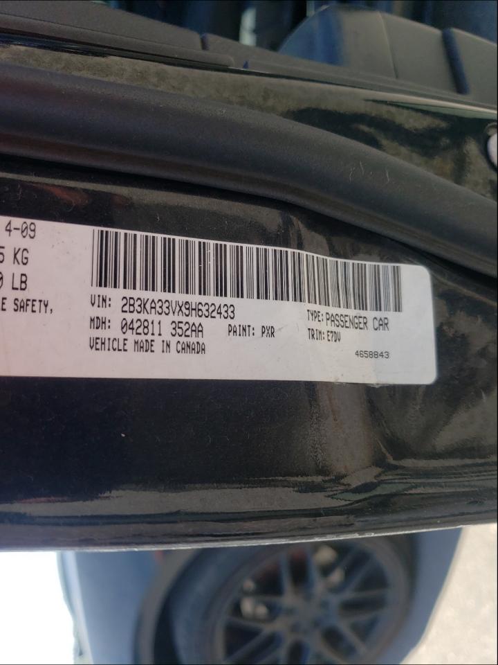 Photo 10 from auction – 2009 DODGE CHARGER with VIN 2B3KA33VX9H632433