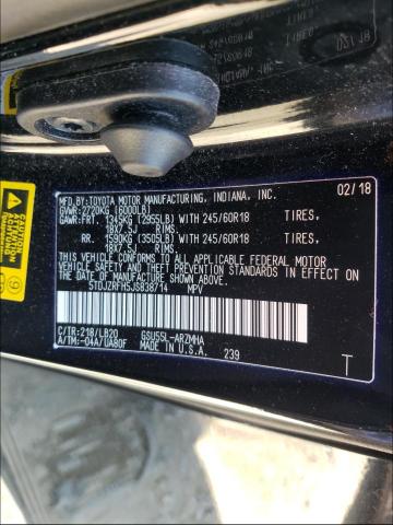 Photo 10 from auction – 2018 TOYOTA HIGHLANDER with VIN 5TDJZRFH5JS838714