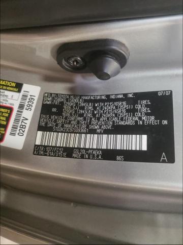 Photo 10 from auction – 2007 TOYOTA SIENNA CE with VIN 5TDZK23C97S093661